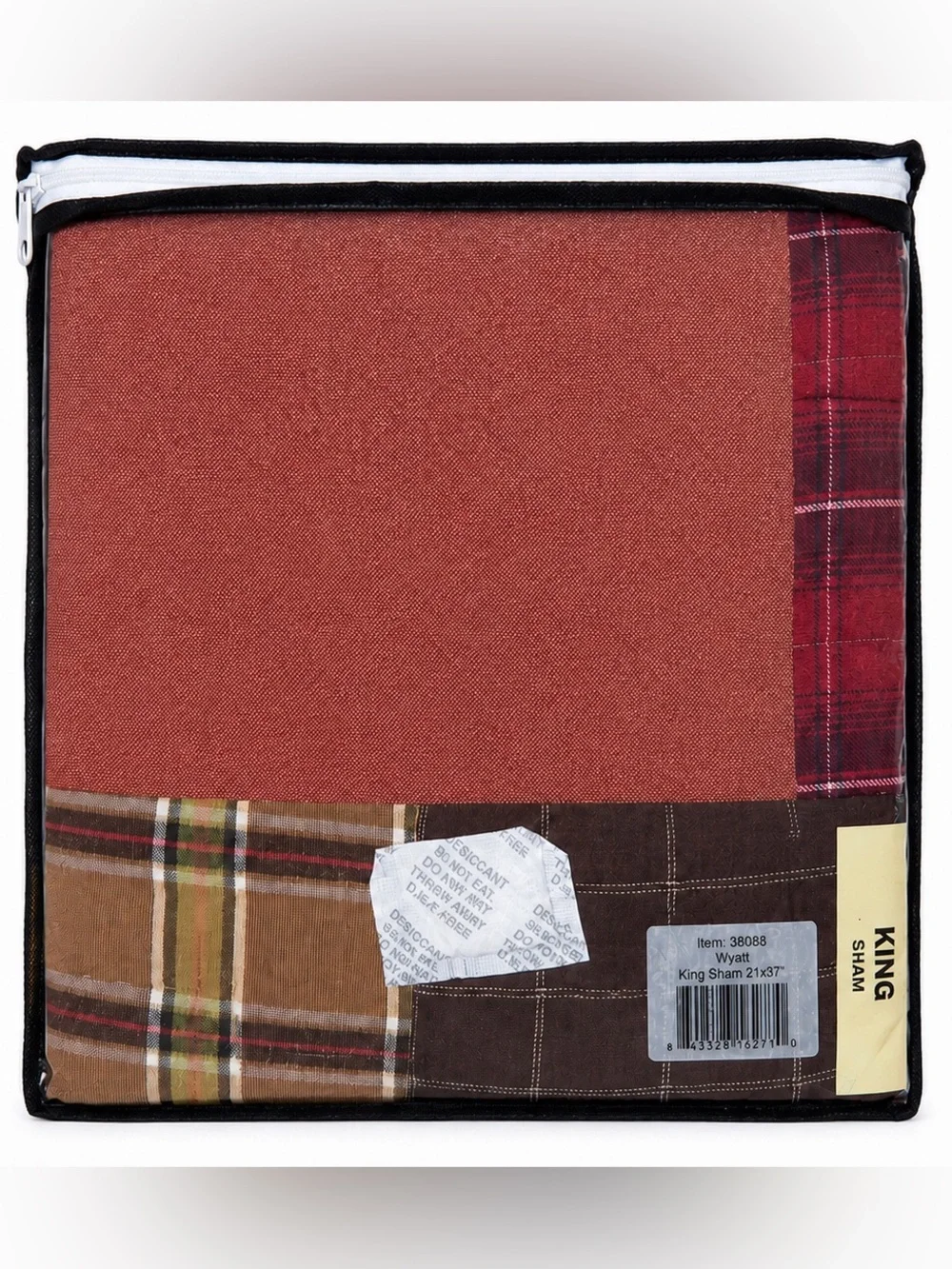 VHC Brands Wyatt Rustic Patchwork King Sham 21x37